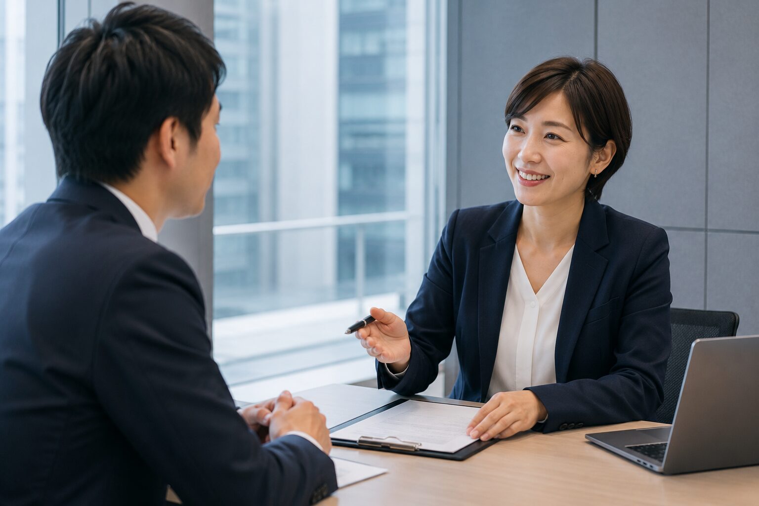 Geeklyのキャリア相談を受けるビジネスパーソン