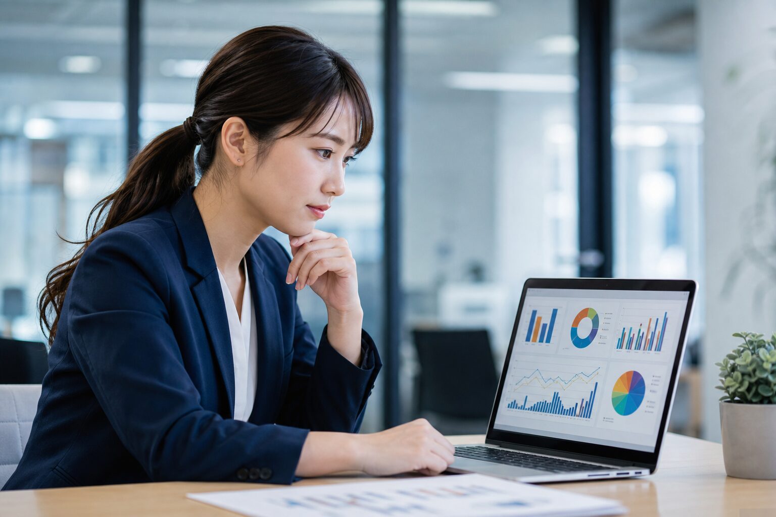 データを可視化し意思決定を支援するビジネスパーソン