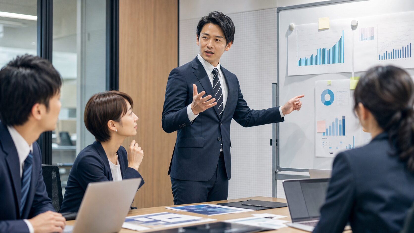 経営層への説明経験を整理するビジネスパーソン